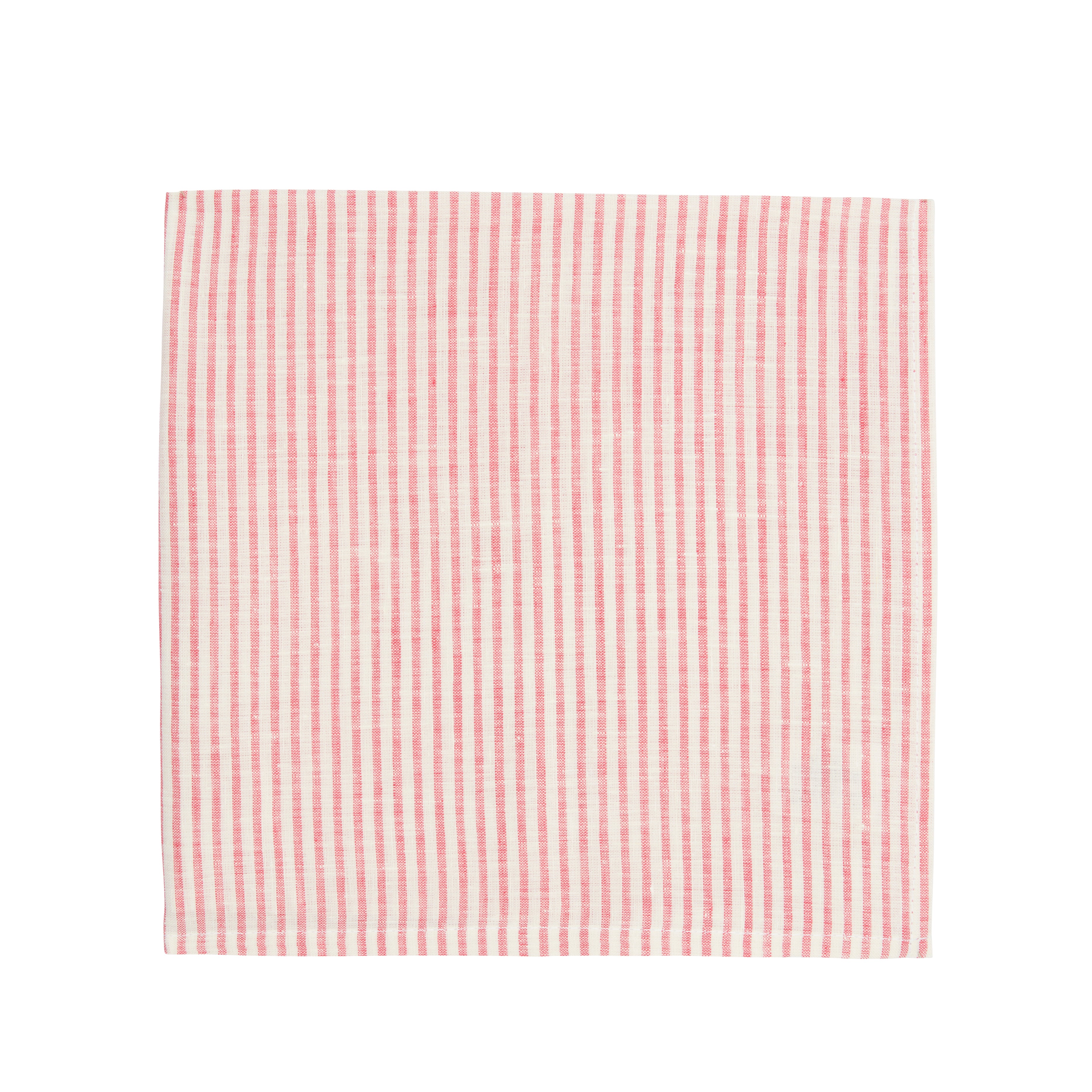 Napkin Stripe 54cm x 54cm - Pink and White