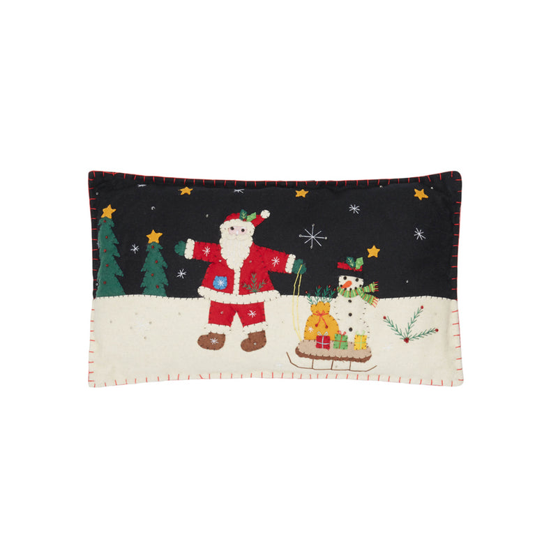 Cushion - Santa and Snowman Sleigh