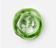 Beatrix Swirled Resin Serving Bowl Pair - Green