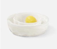 Beatrix Swirled Serving Bowl Pair - White