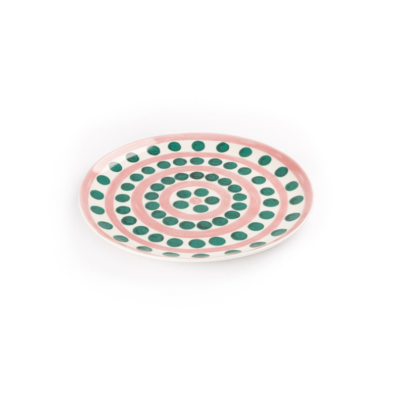 Symi Charger Dinner Plate 31cm - Pink/Green