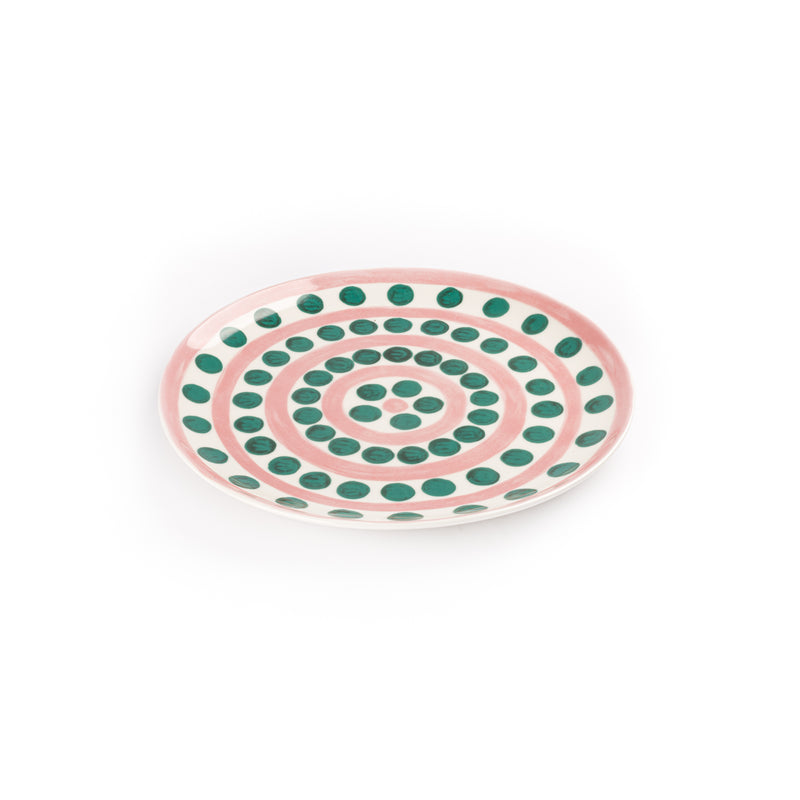 Symi Dinner Plate 27cm Pink/Green