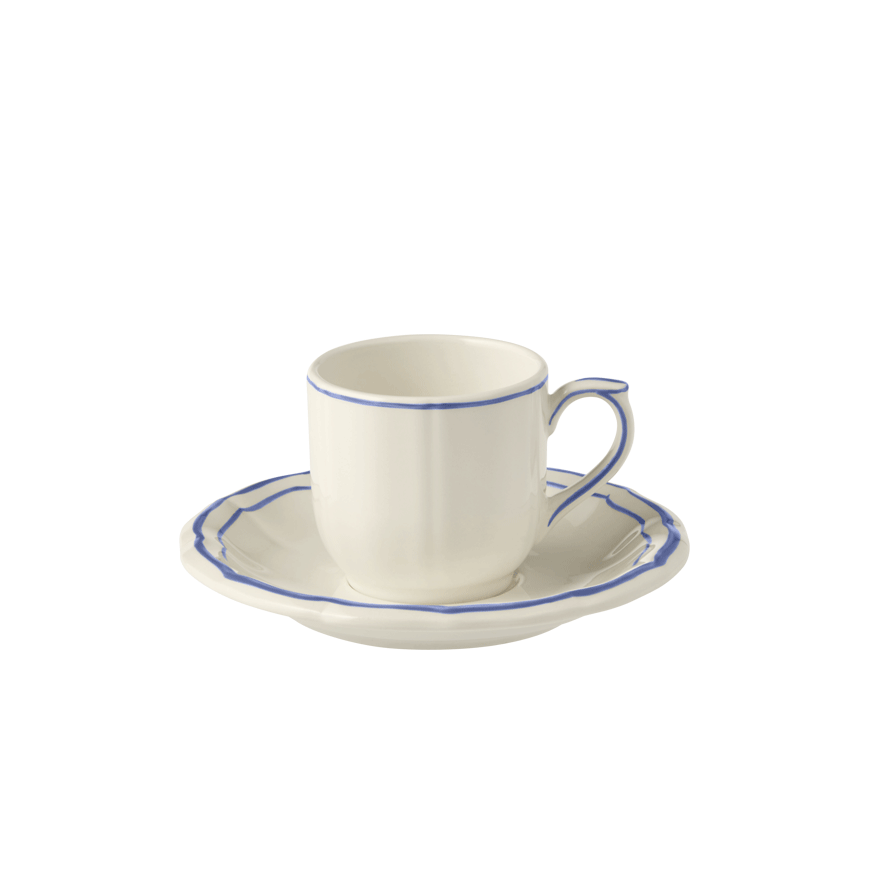 US TEA CUP & SAUCER FILET BLUE