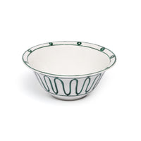 Kyma Bowl 16cm Spiral - Green/White