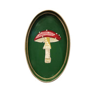 Nina Campbell Iron Tray Oval Toadstool against a white background