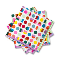 Nina Campbell Yvette Colourful Napkins Set of 4 against a white background