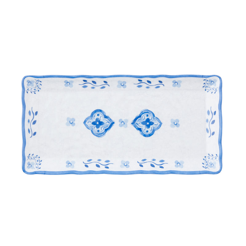 Melamine Biscuit Tray - Moroccan Blue