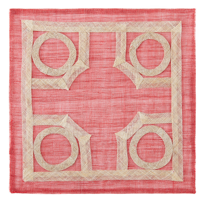 Placemat Square - Red Baldwin Rice Paper
