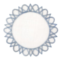 Placemat Round - Light Blue Rice Paper