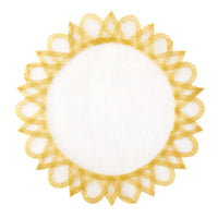 Placemat Round - Yellow Rice Paper
