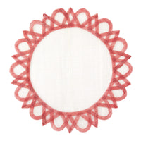 Placemat Round - Red Rice Paper