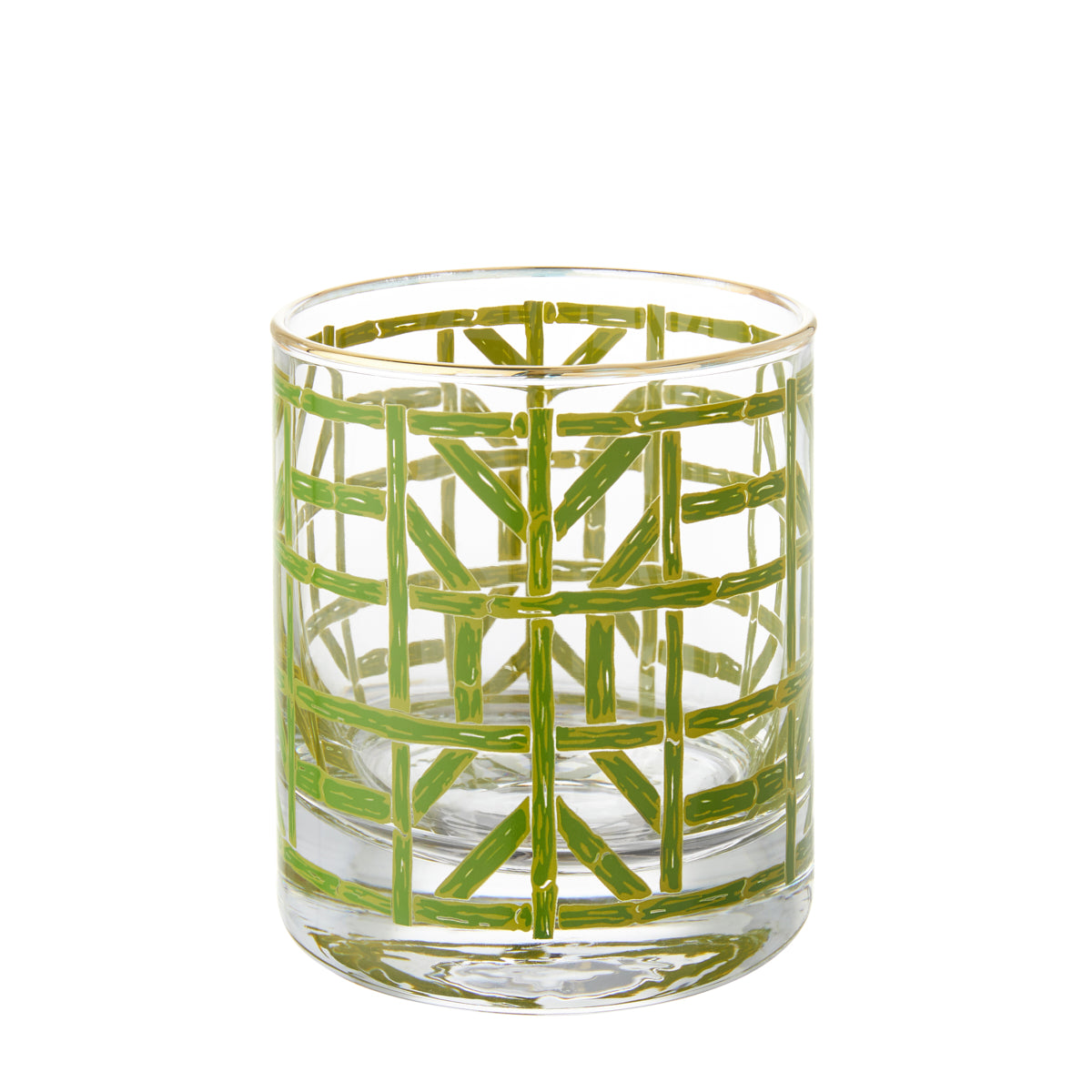 Bourbon Glass - Green Bamboo