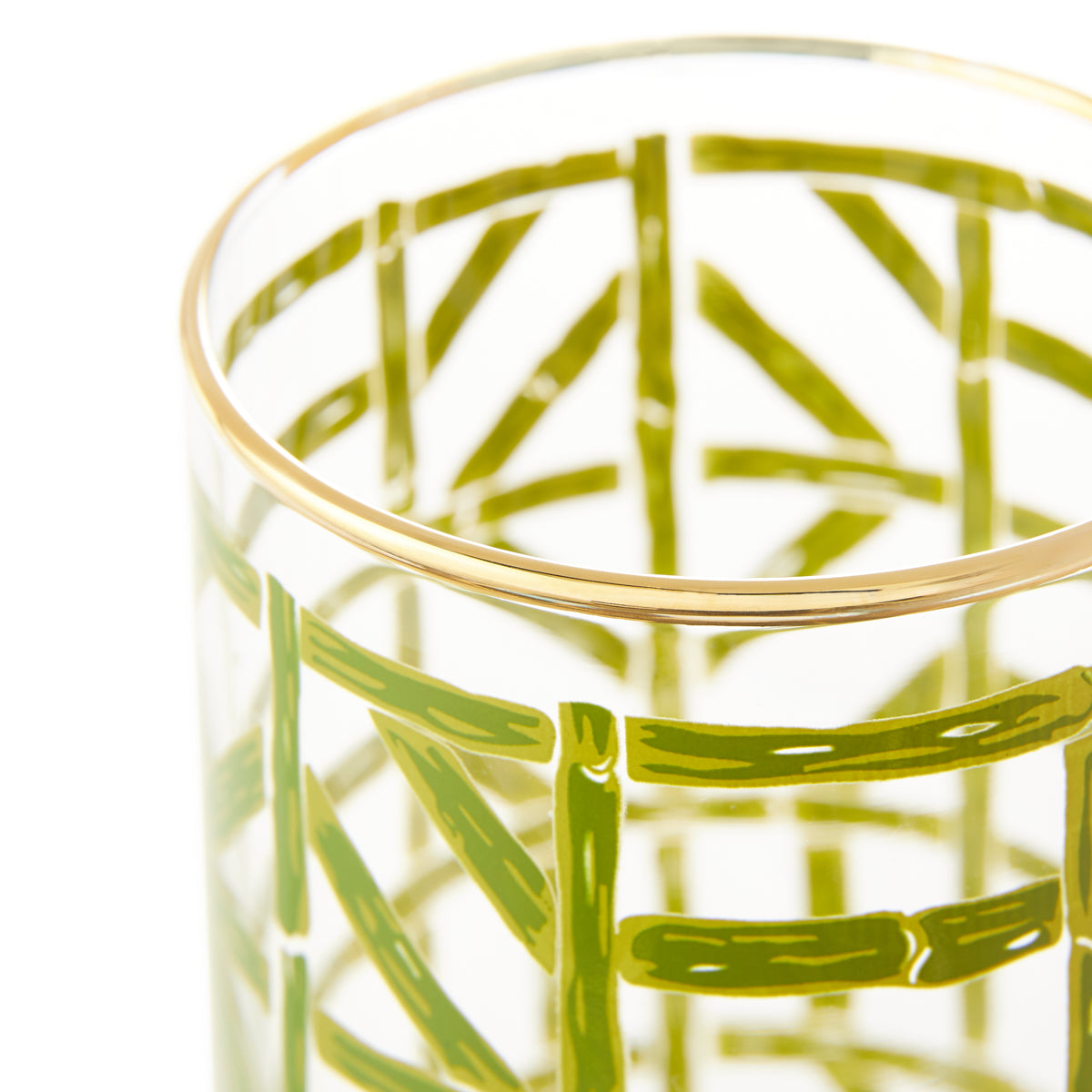 Green Bamboo Bourbon Glass | Set 4 Pomegranate