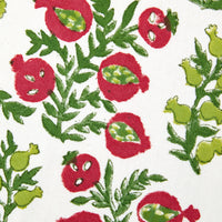 Tea Towel Pom Bells - Basil & Magenta