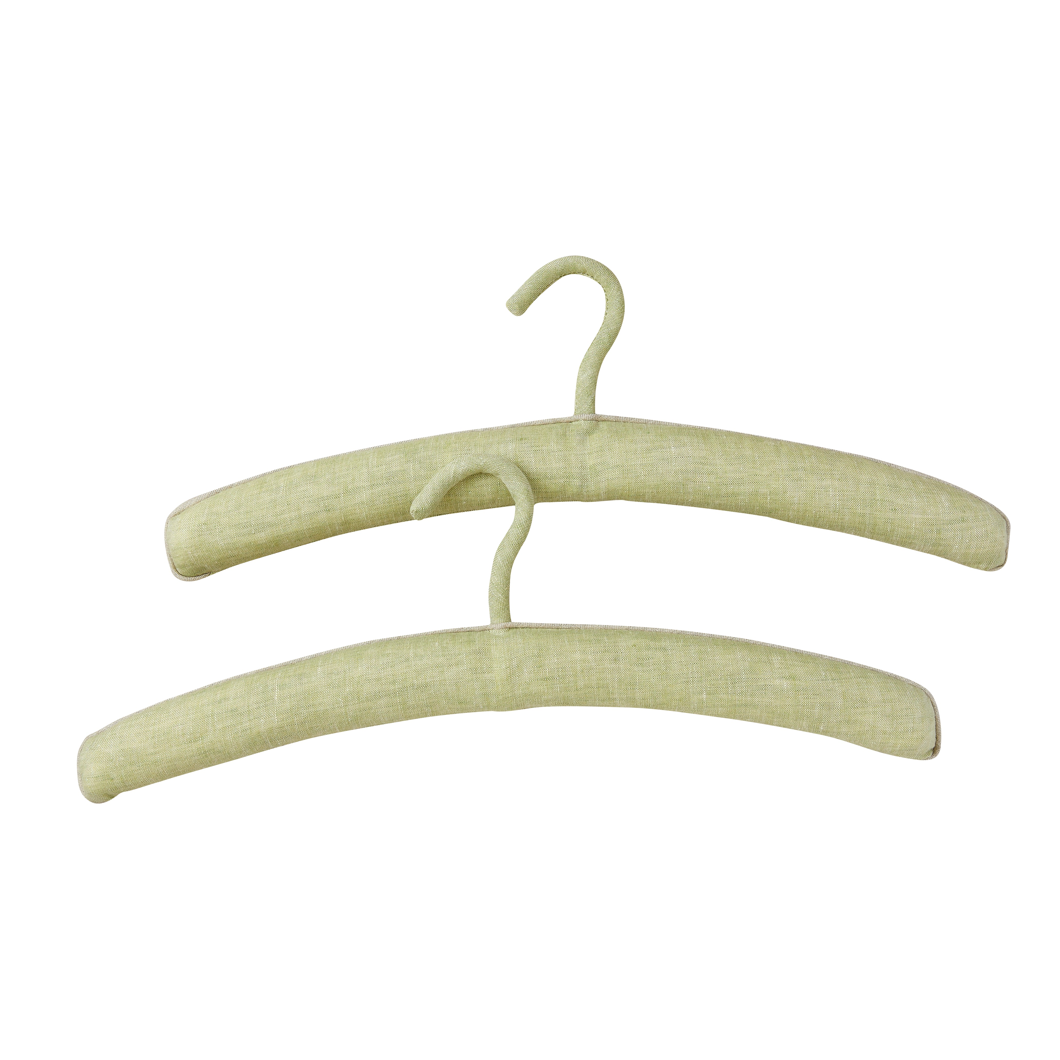 Pair of Linen Hangers Peridot/Grey
