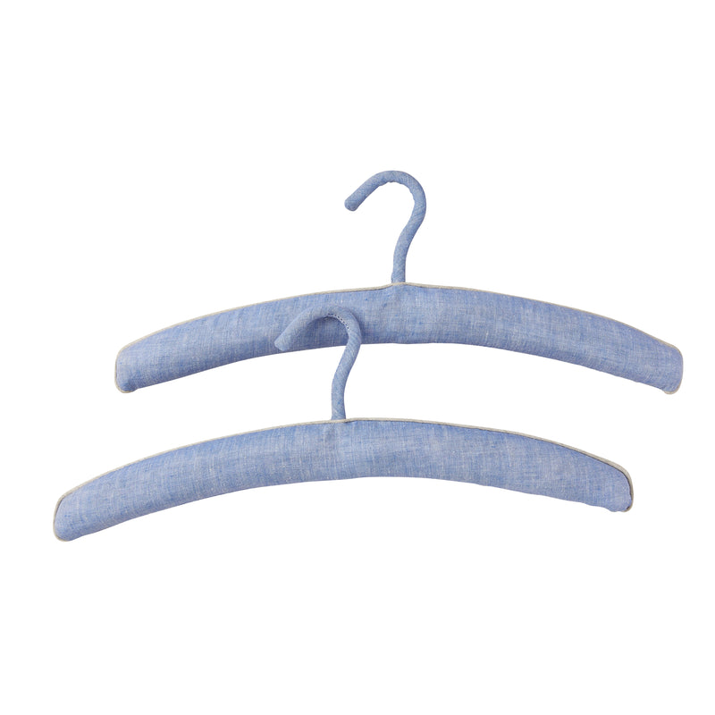 Pair of Linen Hangers Blue/Grey