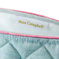 Nina Campbell Wash Bag Aqua/Pink close up