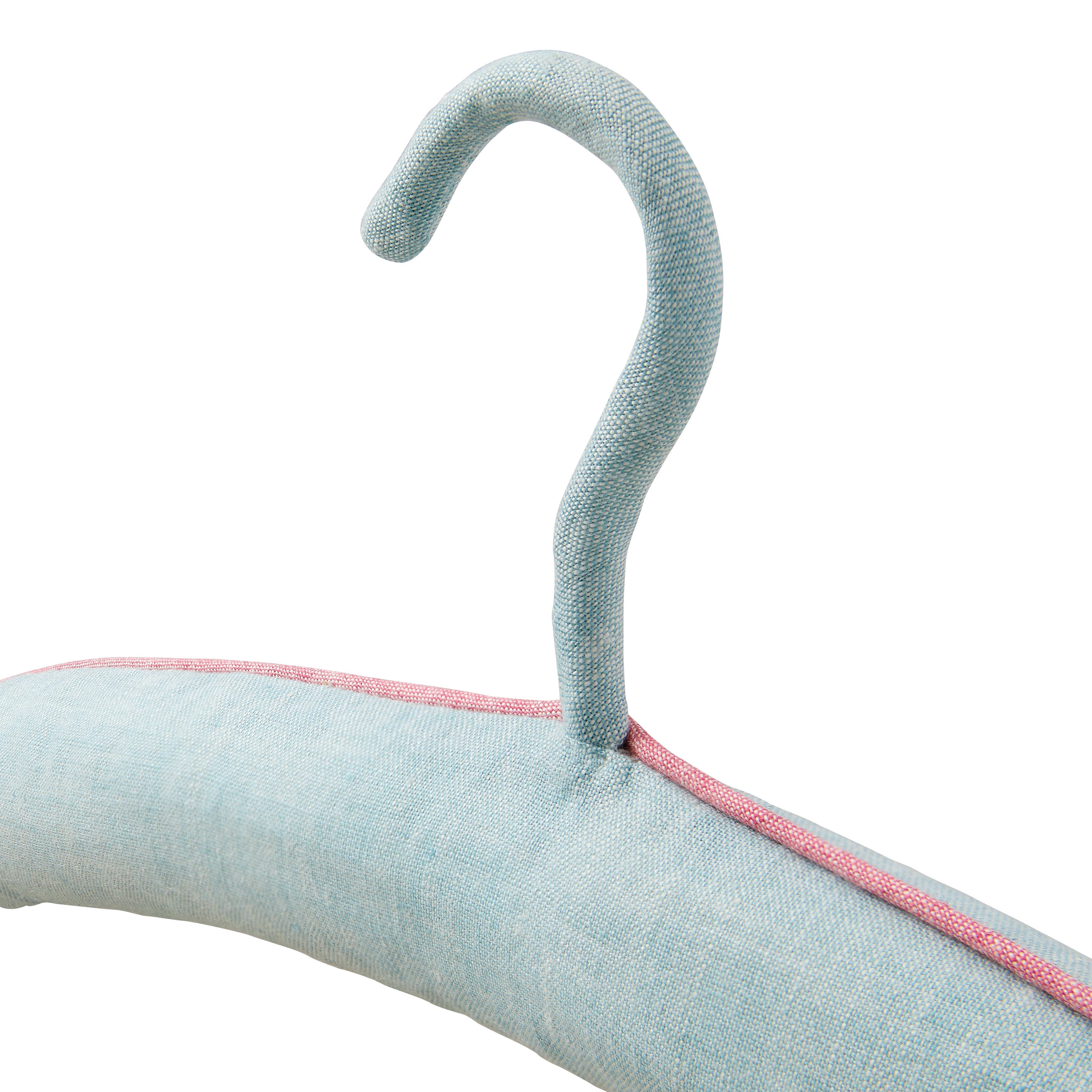 Pair of Linen Hangers Aqua/Pink