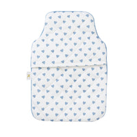 Mini Hot Water Bottle and Cover - Blue Heart