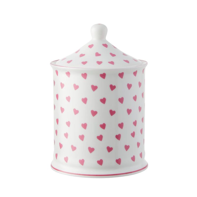Nina Campbell Cotton Wool Jar - Pink Heart