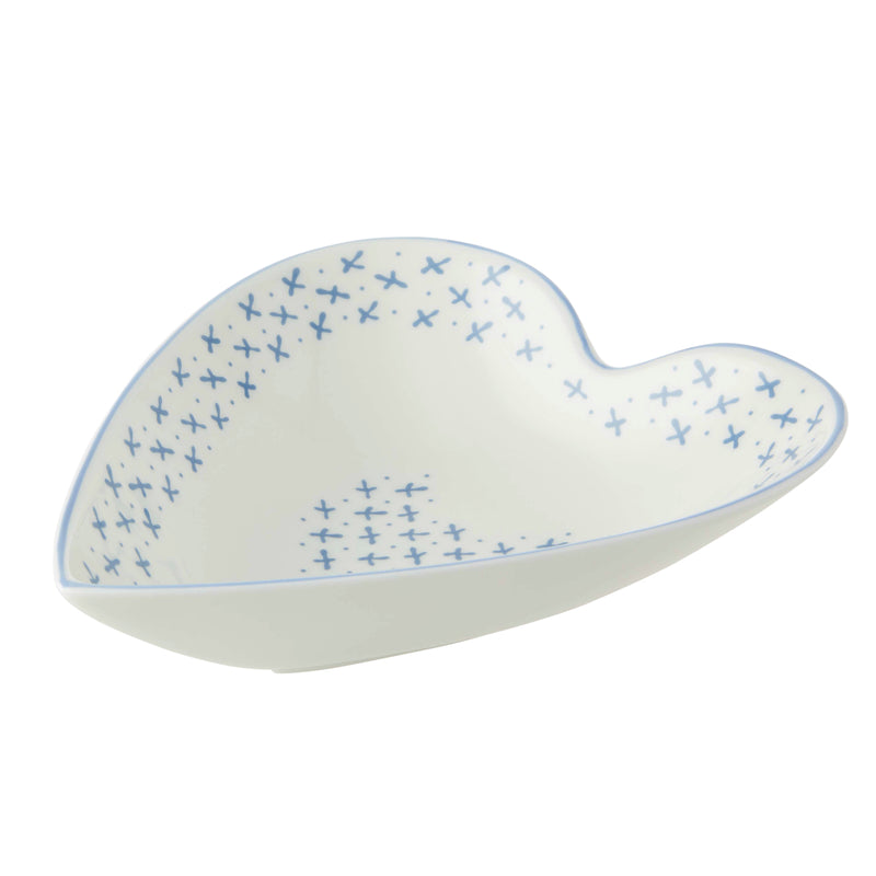 Nina Campbell Medium Heart Dish Blue Sprig Nina Campbell