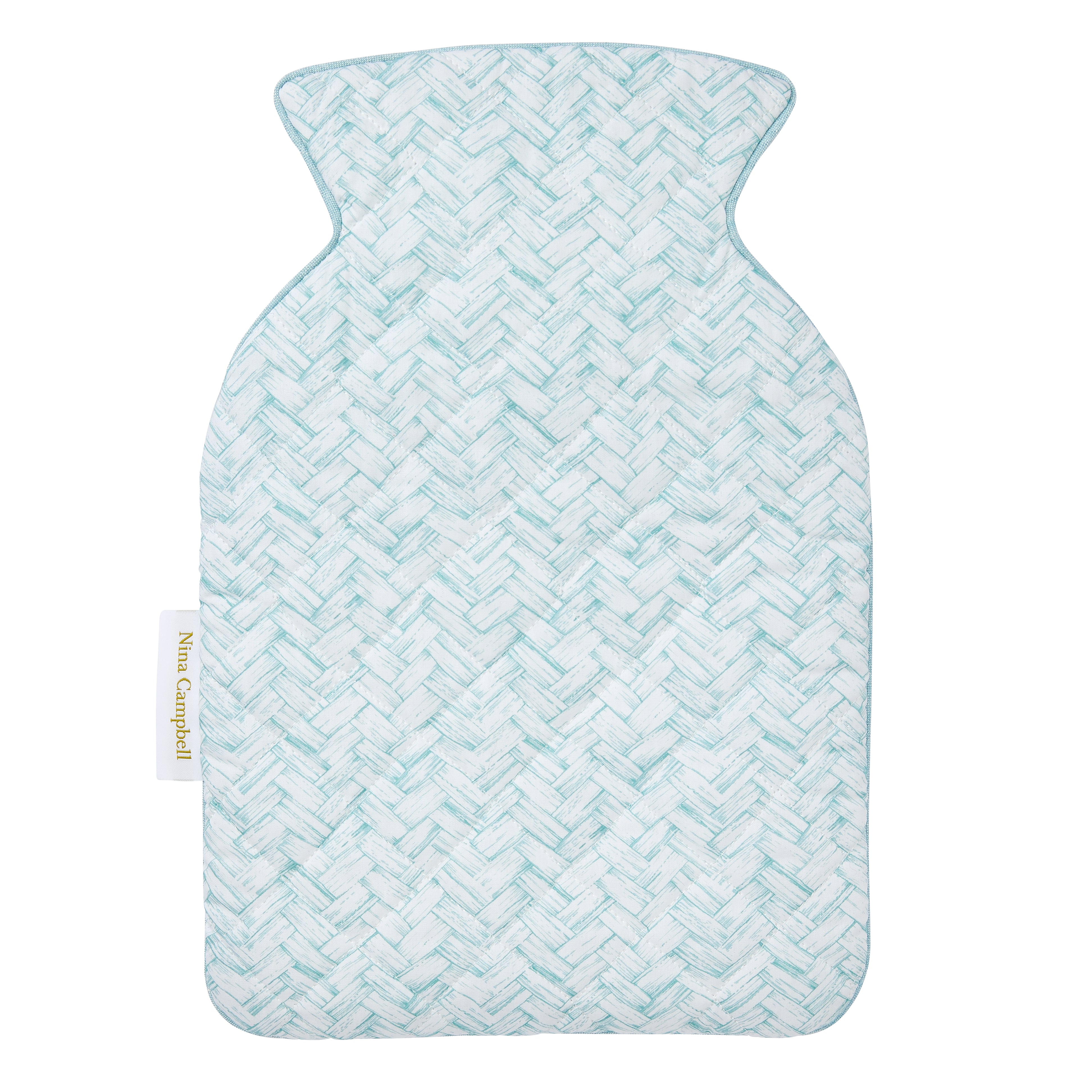 Hot Water Bottle Cover - Basketweave Aqua