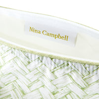 Nina Campbell Wash Bag - Basketweave Green