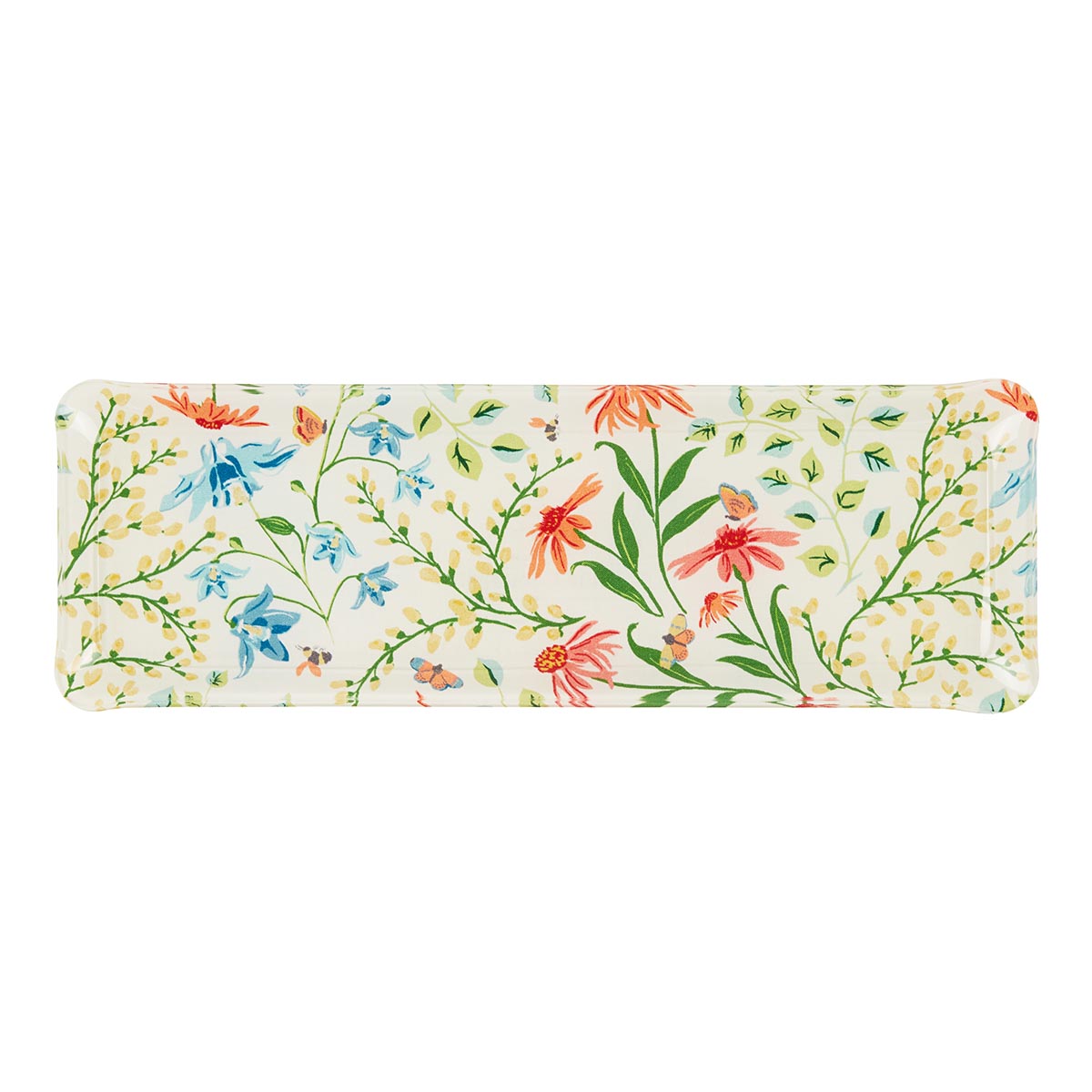 Fabric Tray Oblong 37X13 - Multi Floral