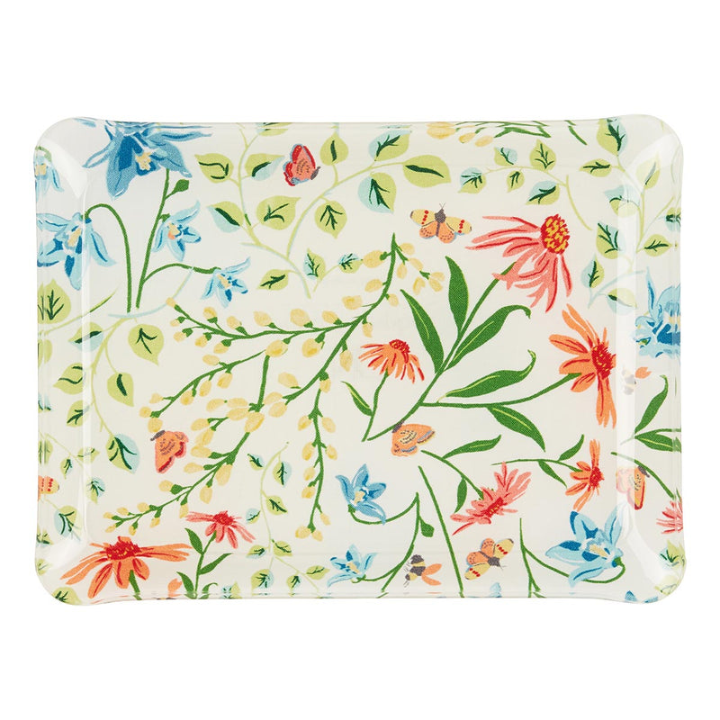 Nina Campbell Fabric Tray Small Multi Floral against a white background