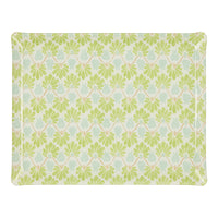 Fabric Tray Large Ginko Leaf Green/Aqua