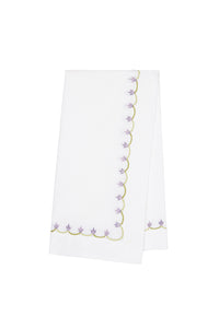 Nina Campbell Marguerite Napkin Lilac against a white background