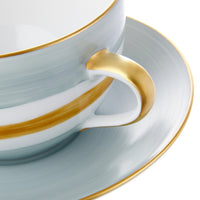 Breakfast Cup & Saucer Round -  Opaline/Dore
