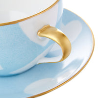 Breakfast Cup & Saucer Heart- Bleu Perle