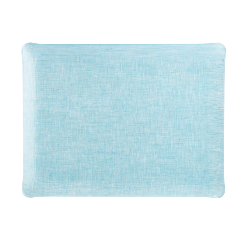 Nina Campbell Fabric Tray Medium Aquamarine against a white background