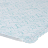 Fabric Tray Large 46X36  - Aqua Basketweave