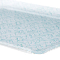 Fabric Tray Medium 37x28 Aqua Basketweave