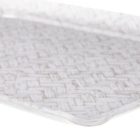 Fabric Tray Medium 37X28 - Beige Basketweave