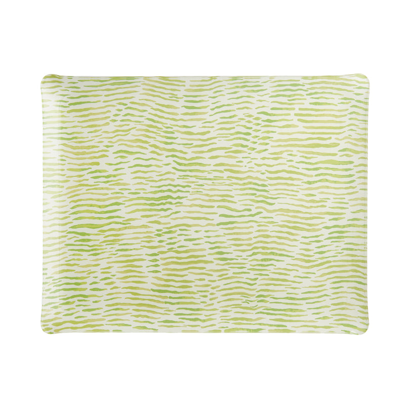 Nina Campbell Fabric Tray Large Arles Green against a white background