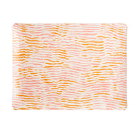 Nina Campbell Fabric Tray Medium Arles Pink/Orange against a white background