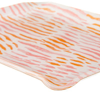 Fabric Tray Small 24X18- Arles -  Pink/Orange