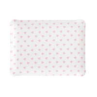 Fabric Tray Small 24X18-  Pink Heart