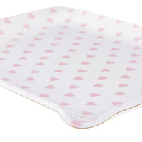 Fabric Tray Small 24X18-  Pink Heart