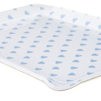 Fabric Tray Small 24X18 - Blue Heart