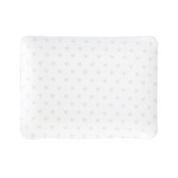 Nina Campbell Fabric Tray Small Heart Grey against a white background