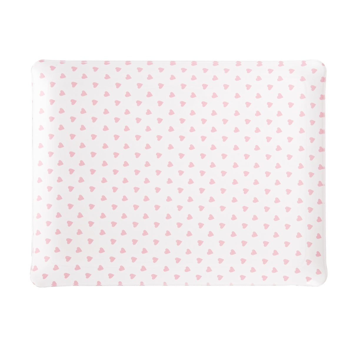 Fabric Tray Medium 37X28 - Pink Heart