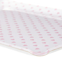Fabric Tray Medium 37X28 - Pink Heart
