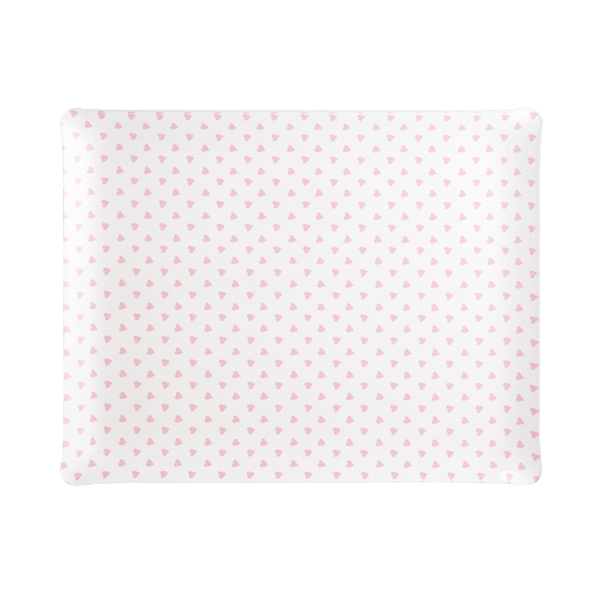 Fabric Tray Large 46X36 - Pink Heart