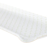 Fabric Tray Oblong 37X13 - Green Sprig