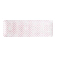 Fabric Tray Oblong 37X13 - Pink Sprig