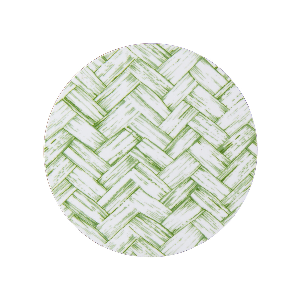 Basketweave Coaster - Green